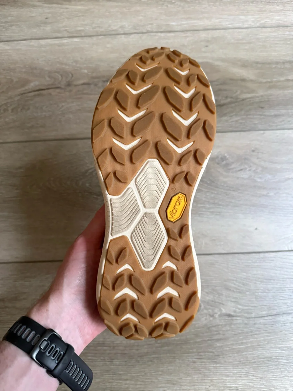 Hoka Transport Eggnog Womens 8.5 Walking Hiking Shoe Cordura Vibram 1123154 EEGG
